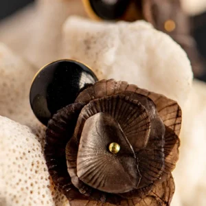 Les boucles d'oreille clou. Ecailles de poisson