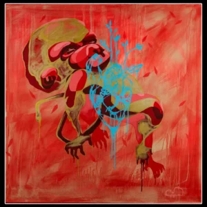 La toile. "Rouge comme ..."
