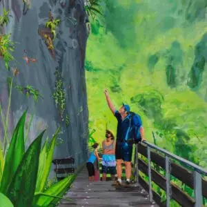 La toile. "Emeric, Nils et Alice"