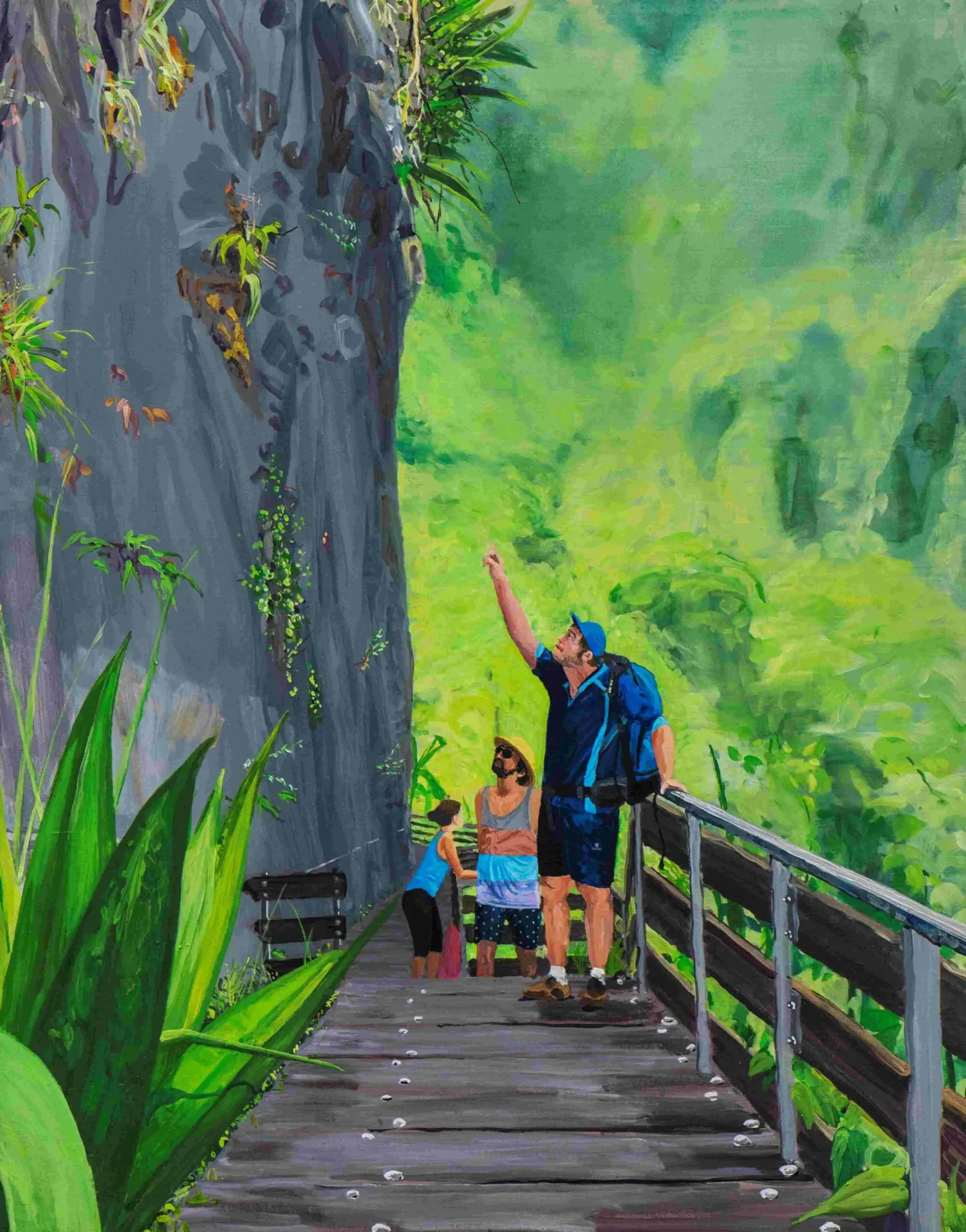 La toile. "Emeric, Nils et Alice"
