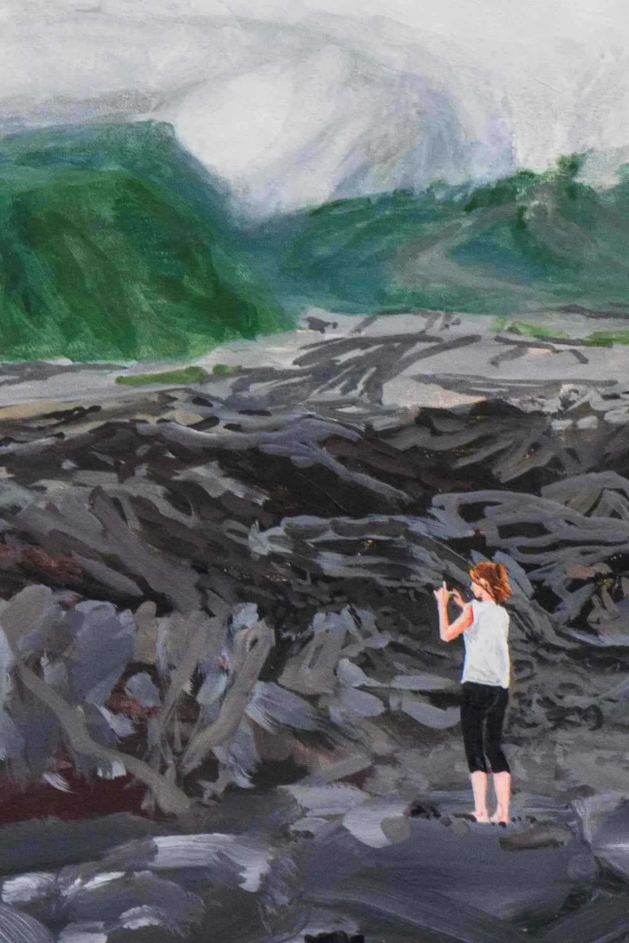 La toile. "Célia sur les grandes pentes" – Image 3
