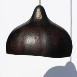 La calebasse. La suspension lumineuse noir uni