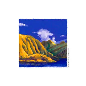 Le tableau. "Grand Etang lé violet"