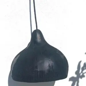 La calebasse. La suspension lumineuse noir sablé