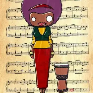 L'illustration. "Kfrine au djembé"