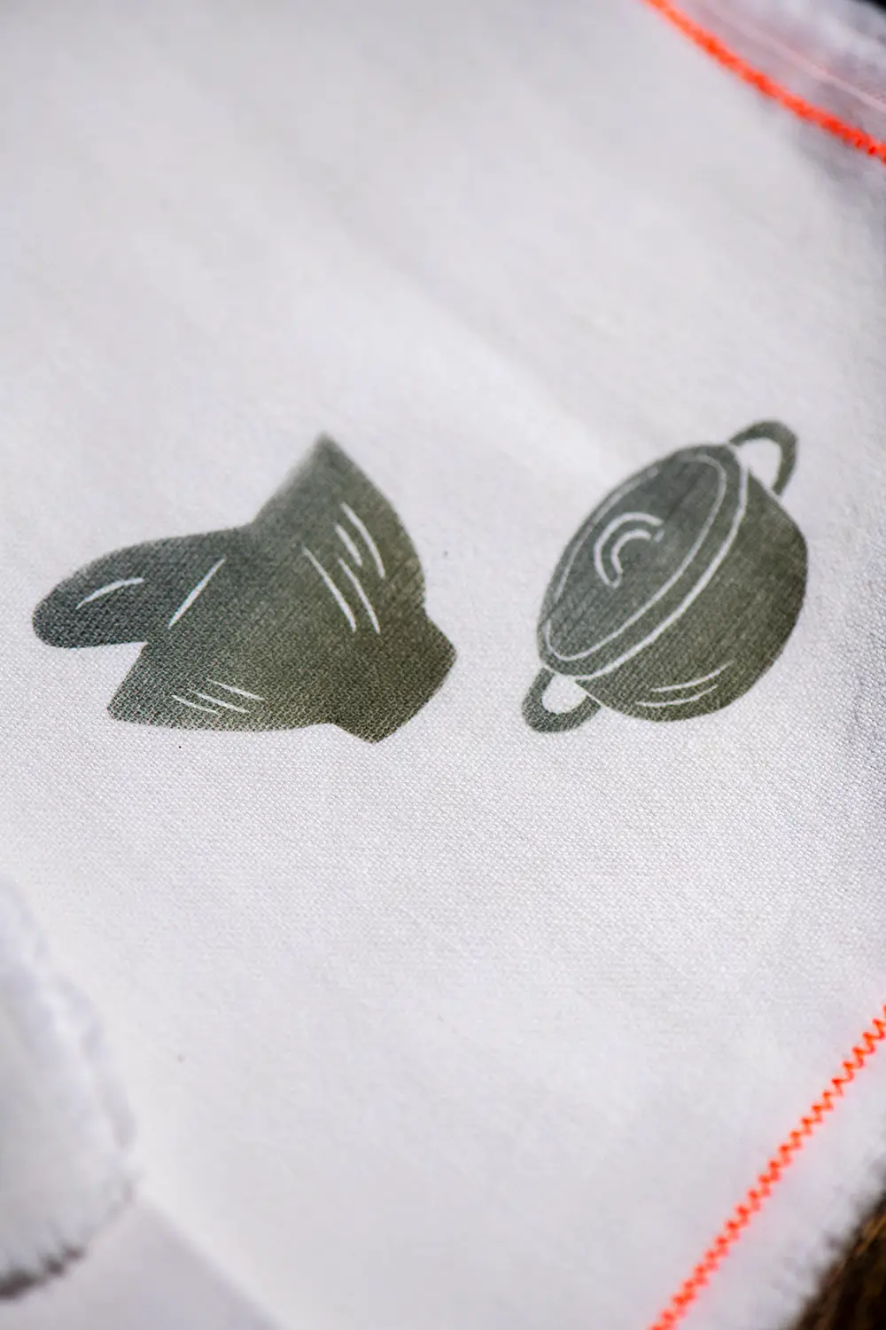 La linogravure. Les serviettes de table – Image 5